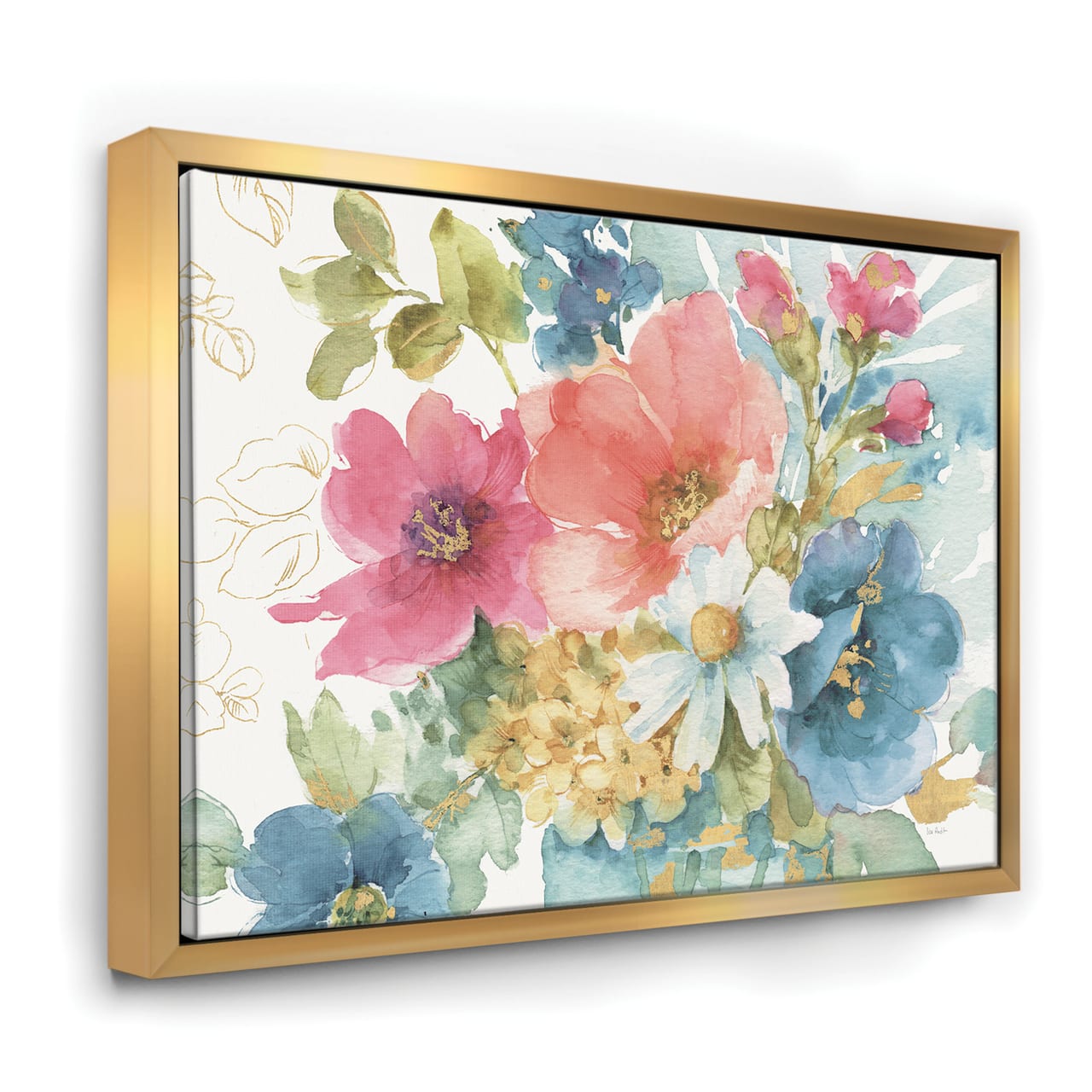 Designart - My French Garden - Farmhouse Canvas in Gold Frame